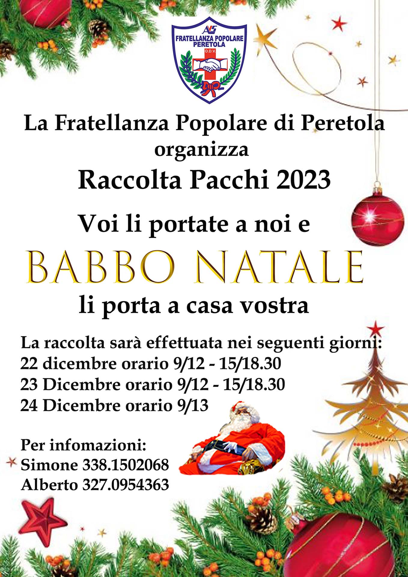 Raccolta pacchi natale 2023
