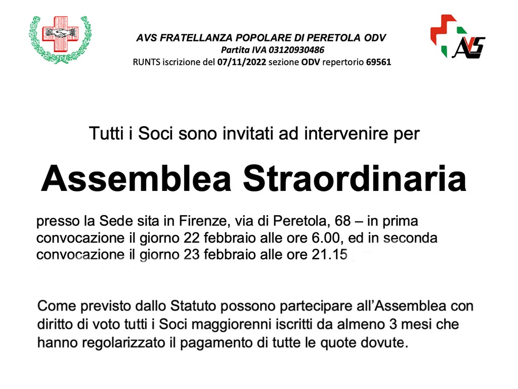 Assemblea Straordinaria Febbraio 2024